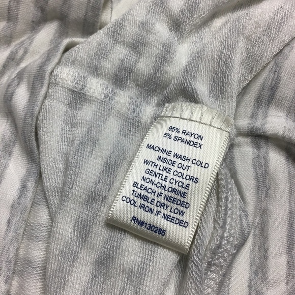 Per Se Striped Tie Cuff Long Sleeve Top Soft Large - Picture 7 of 7